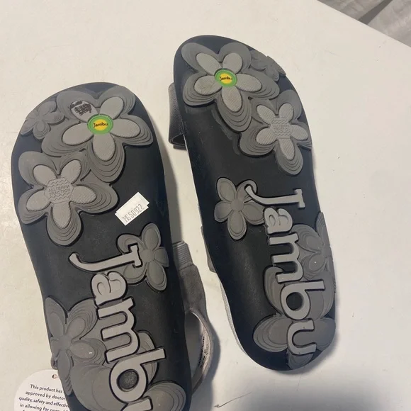 Jambu gray leather sandals with Velcro heel strap various sizes all NWT - Picture 5 of 7